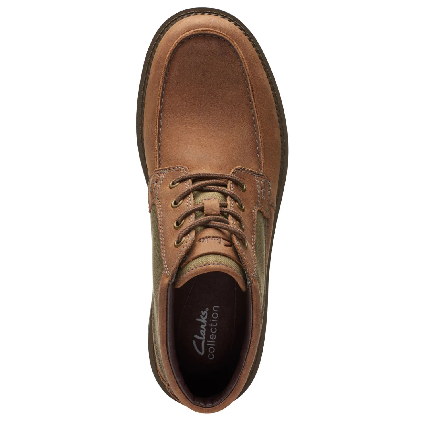 Boots*Clarks Men's , Maplewalk Moc Boot Tan Olive