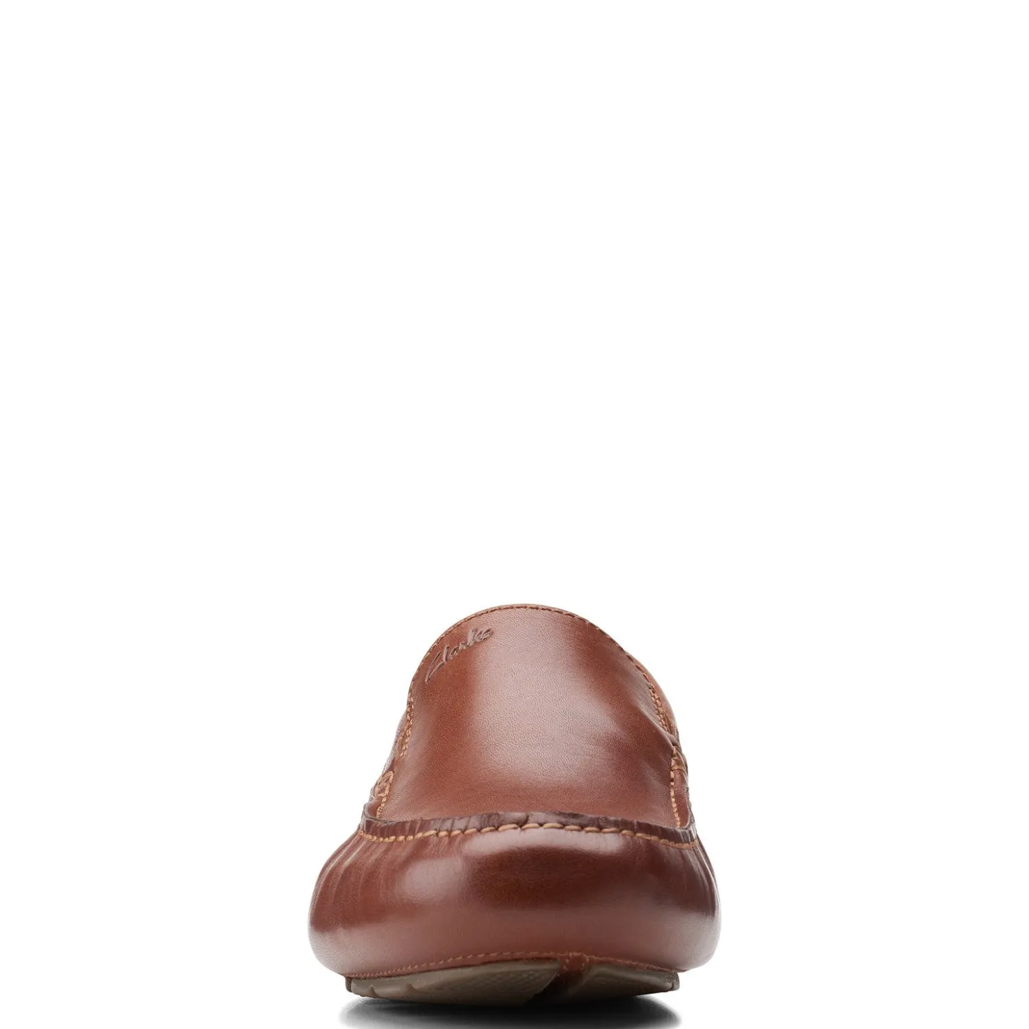 Dress*Clarks Men's , Markman Plain Loafer Dark Tan