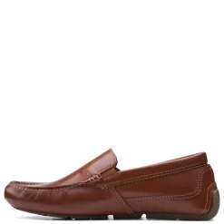 Dress*Clarks Men's , Markman Plain Loafer Dark Tan