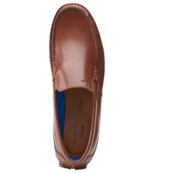 Dress*Clarks Men's , Markman Plain Loafer Dark Tan