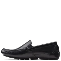 Loafers*Clarks Men's , Markman Plain Loafer Black