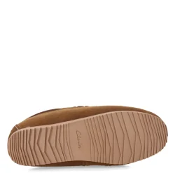 Slippers*Clarks Men's , Moccasin Slipper Brown