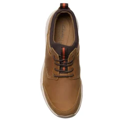 Sneakers & Athletics*Clarks Men's , Motion Trek EZ Sneaker Dark Tan Leather