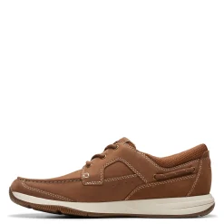 Boat Shoes*Clarks Men's , Sailview Lace Boat Shoe Light Tan Nubuck