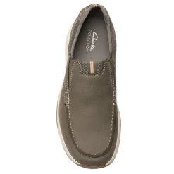 Boat Shoes*Clarks Men's , Sailview Step Boat Shoe Taupe Nubuck