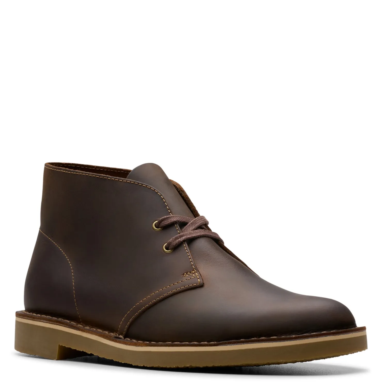 Boots*Clarks Men's , Shepton Chukka Boot Beeswax Leather