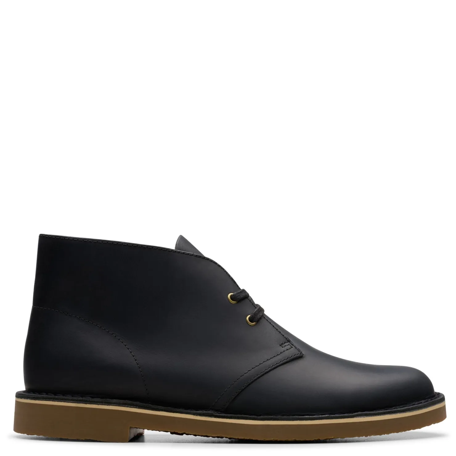 Boots*Clarks Men's , Shepton Chukka Boot Black Leather