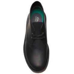 Boots*Clarks Men's , Shepton Chukka Boot Black Leather