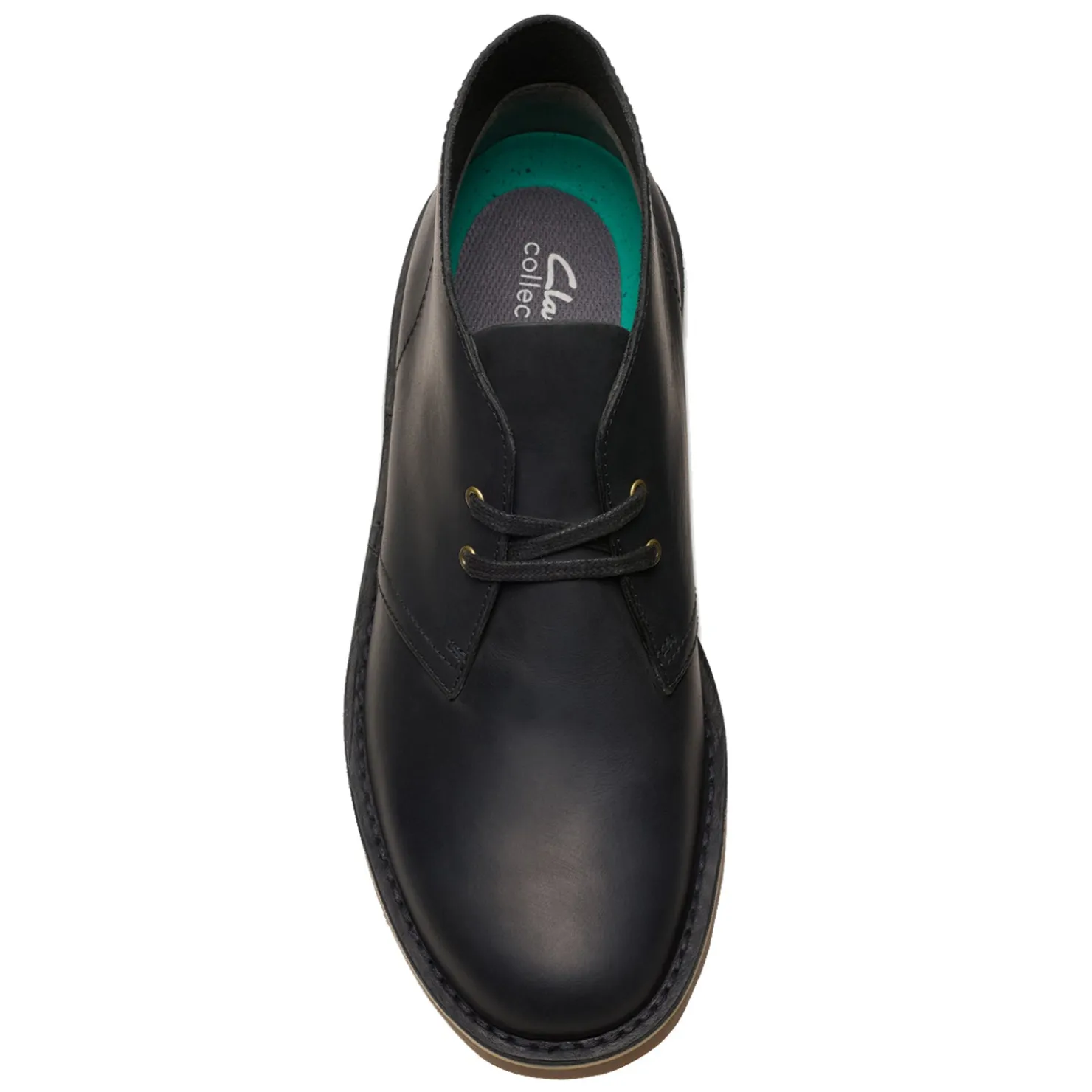 Boots*Clarks Men's , Shepton Chukka Boot Black Leather