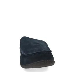 Slippers*Clarks Men's , Suede Slipper Navy