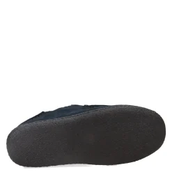 Slippers*Clarks Men's , Suede Slipper Navy