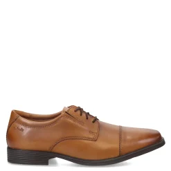Dress*Clarks Men's , Tilden Cap Oxford Dark Tan Leather