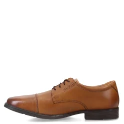 Dress*Clarks Men's , Tilden Cap Oxford Dark Tan Leather