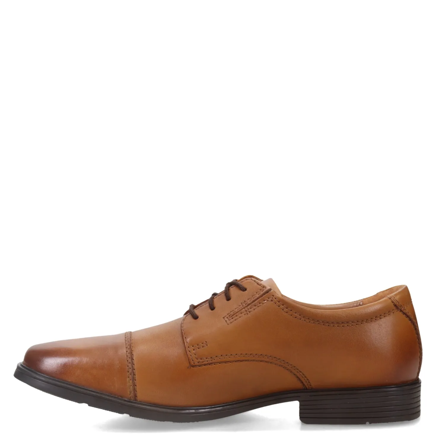 Dress*Clarks Men's , Tilden Cap Oxford Dark Tan Leather