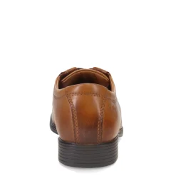 Dress*Clarks Men's , Tilden Cap Oxford Dark Tan Leather