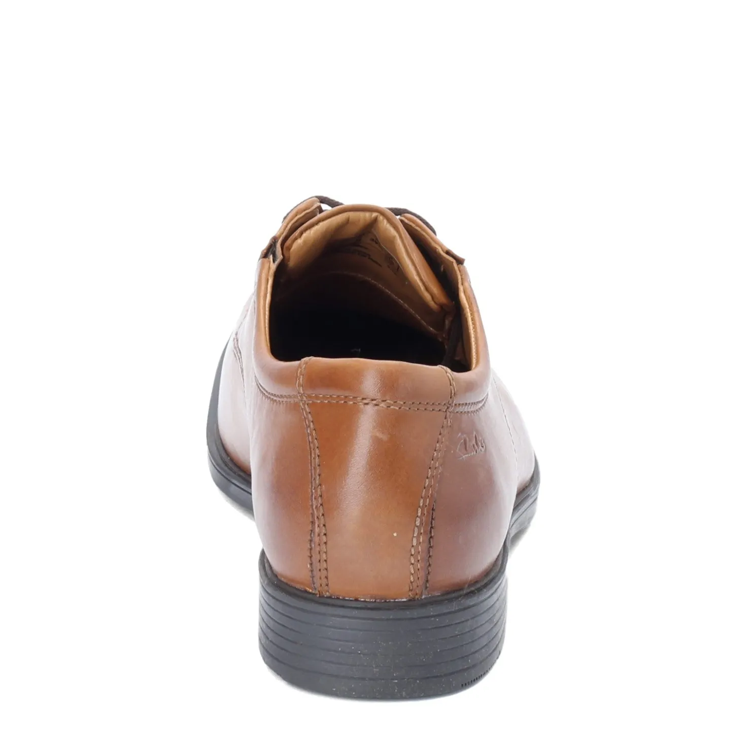 Dress*Clarks Men's , Tilden Walk Oxford Dark Tan Leather