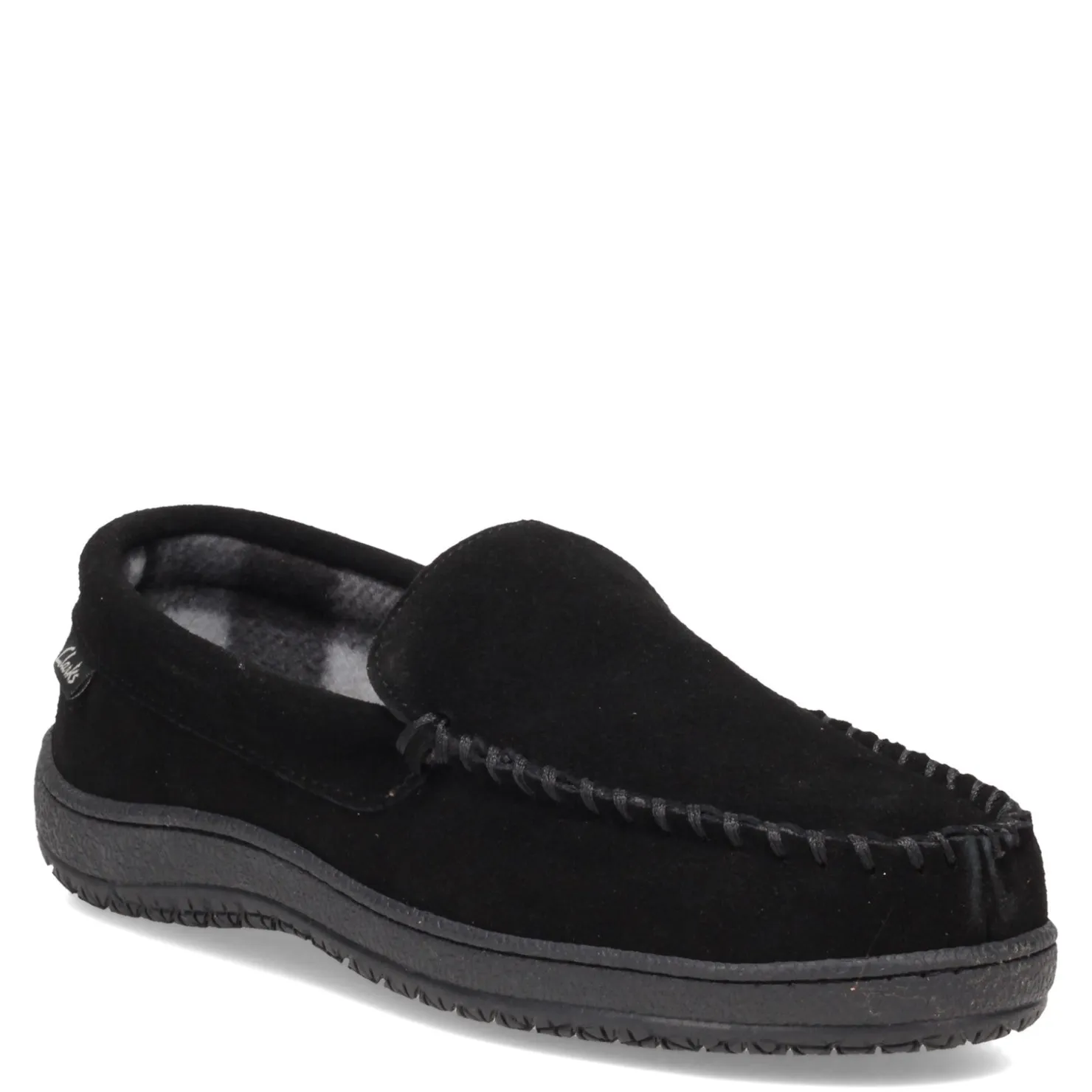 Slippers*Green Market Services Co Inc Men's Clarks, Venetian Moc Slipper Black