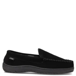 Slippers*Green Market Services Co Inc Men's Clarks, Venetian Moc Slipper Black