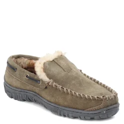 Slippers*Green Market Services Co Inc Men's Clarks, Venetian Moccasin Slipper Sage Green