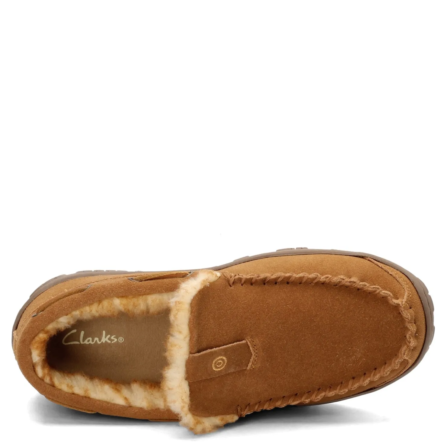 Loafers*Clarks Men's , Venetian Moccasin Slipper Cinnamon