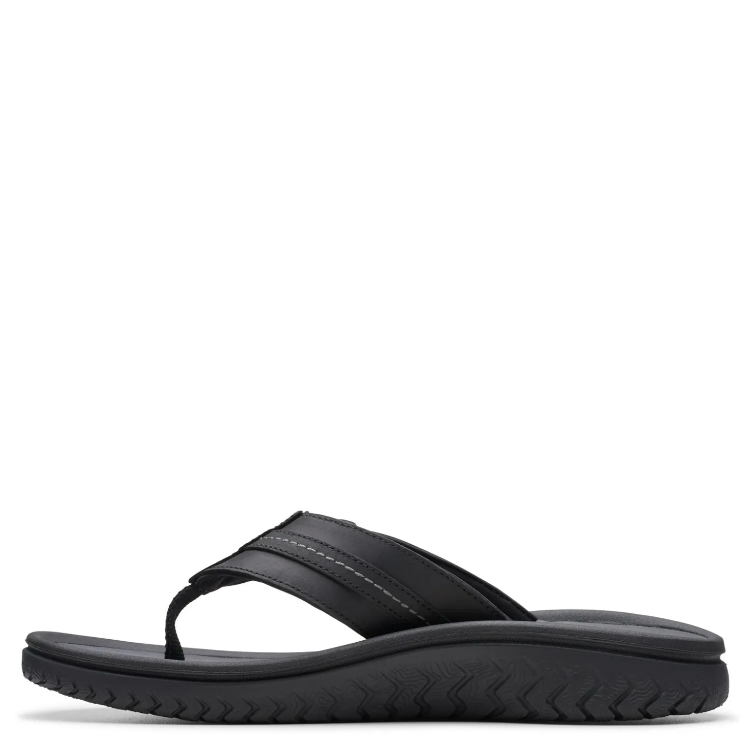 Sandals*Clarks Men's , Wesley Sun Sandal Black Leather