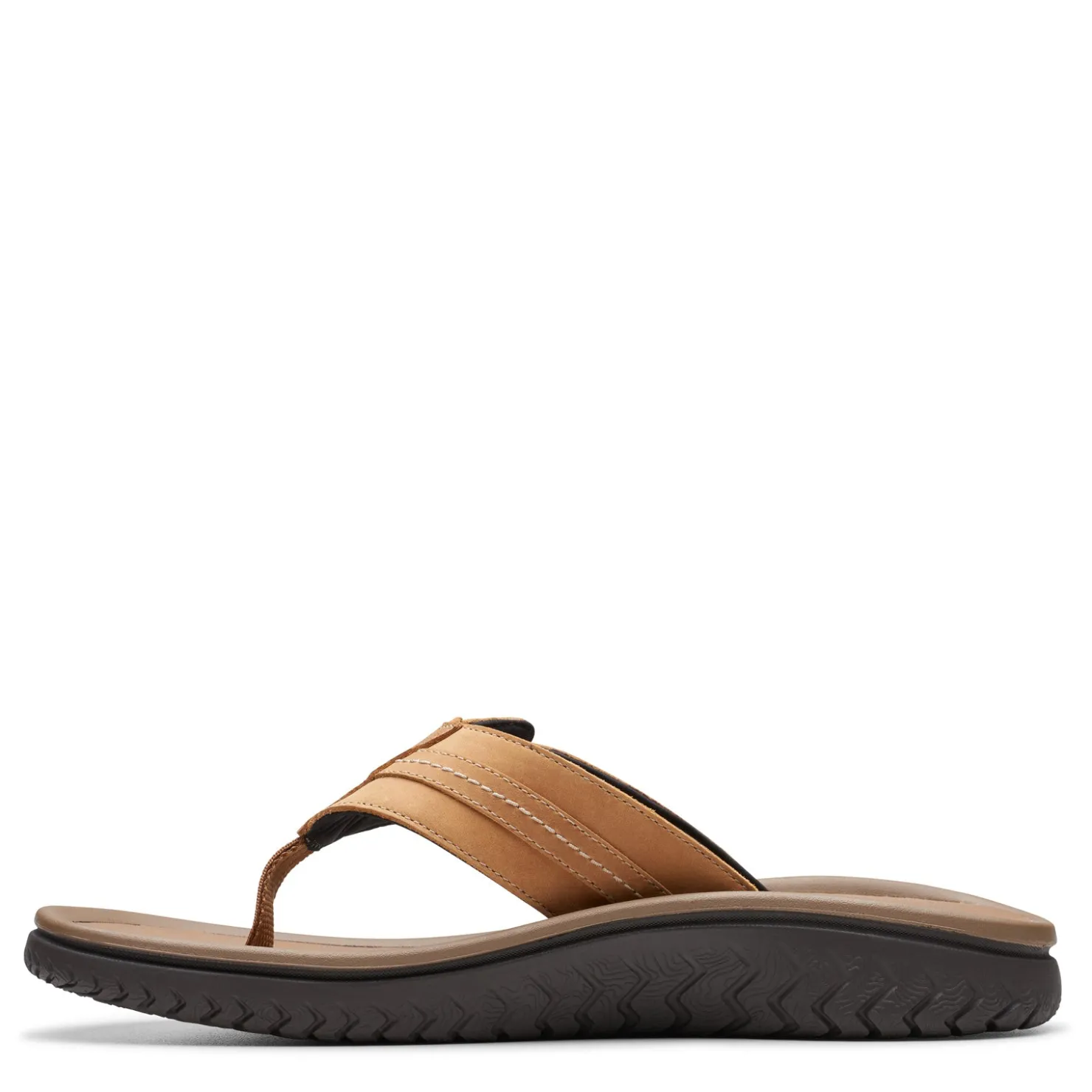 Sandals*Clarks Men's , Wesley Sun Sandal Tan Leather