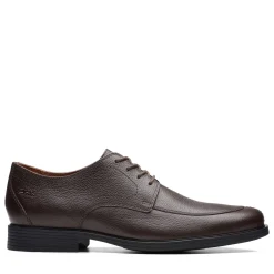 Dress*Clarks Men's , Whiddon Apron Oxford Dark Brown Tumbled