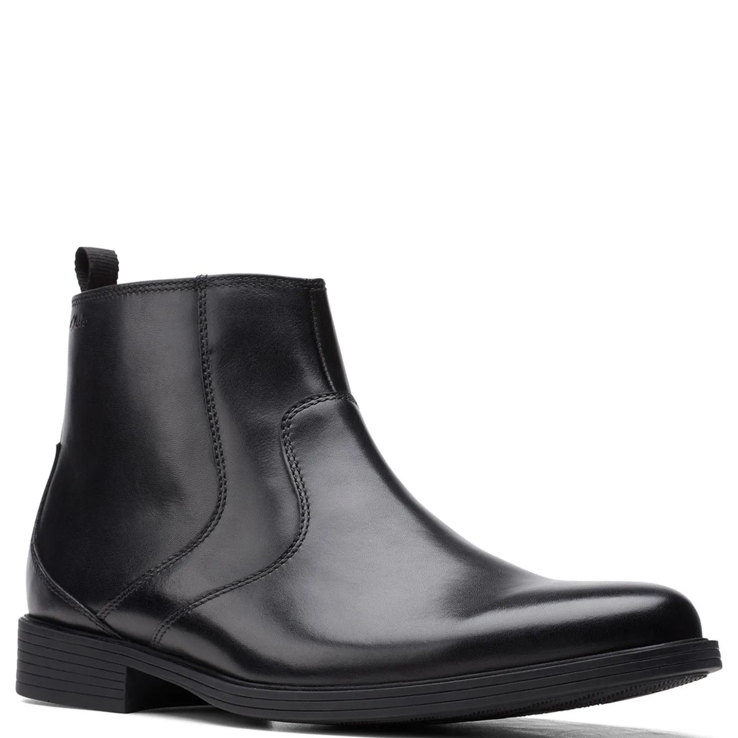 Boots*Clarks Men's , Whiddon Zip Boot Black