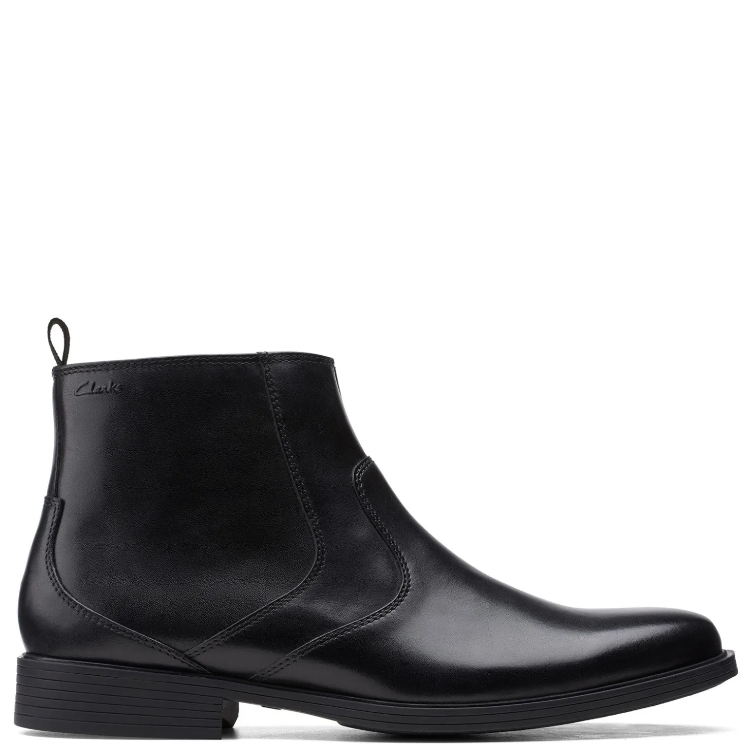 Boots*Clarks Men's , Whiddon Zip Boot Black