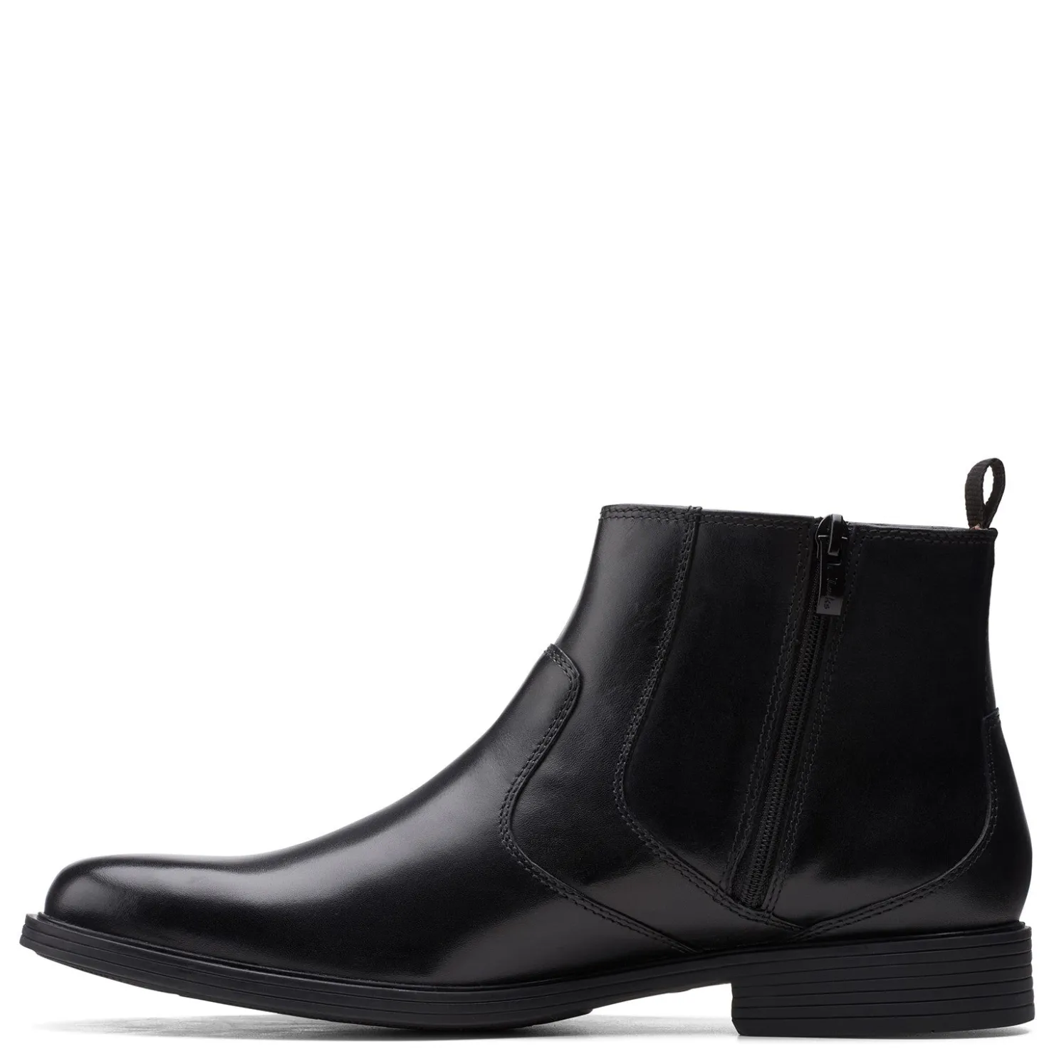 Boots*Clarks Men's , Whiddon Zip Boot Black