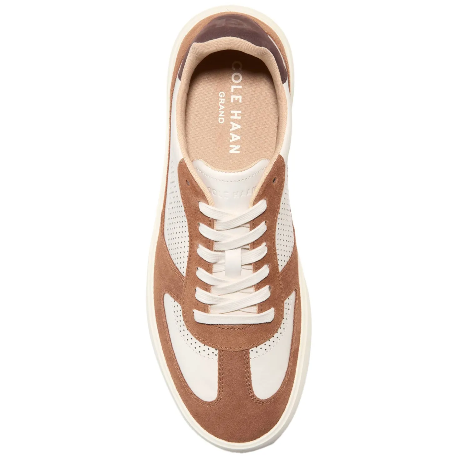 Fashion & Street*Cole Haan Men's , Grand Crosscourt Modern Turf Sneaker British Tan/Dk Chocolate/Ivory