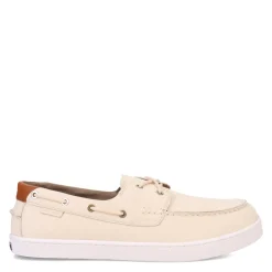 Boat Shoes*Cole Haan Men's , Nantucket Boat Shoe Whitecap Grey Nubuck/Optic White