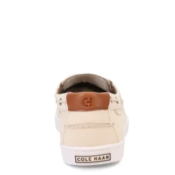 Boat Shoes*Cole Haan Men's , Nantucket Boat Shoe Whitecap Grey Nubuck/Optic White