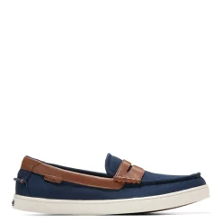 Loafers*Cole Haan Men's , Nantucket Penny Loafer Navy Blazer Canvas/Ch British Tan/Ivory