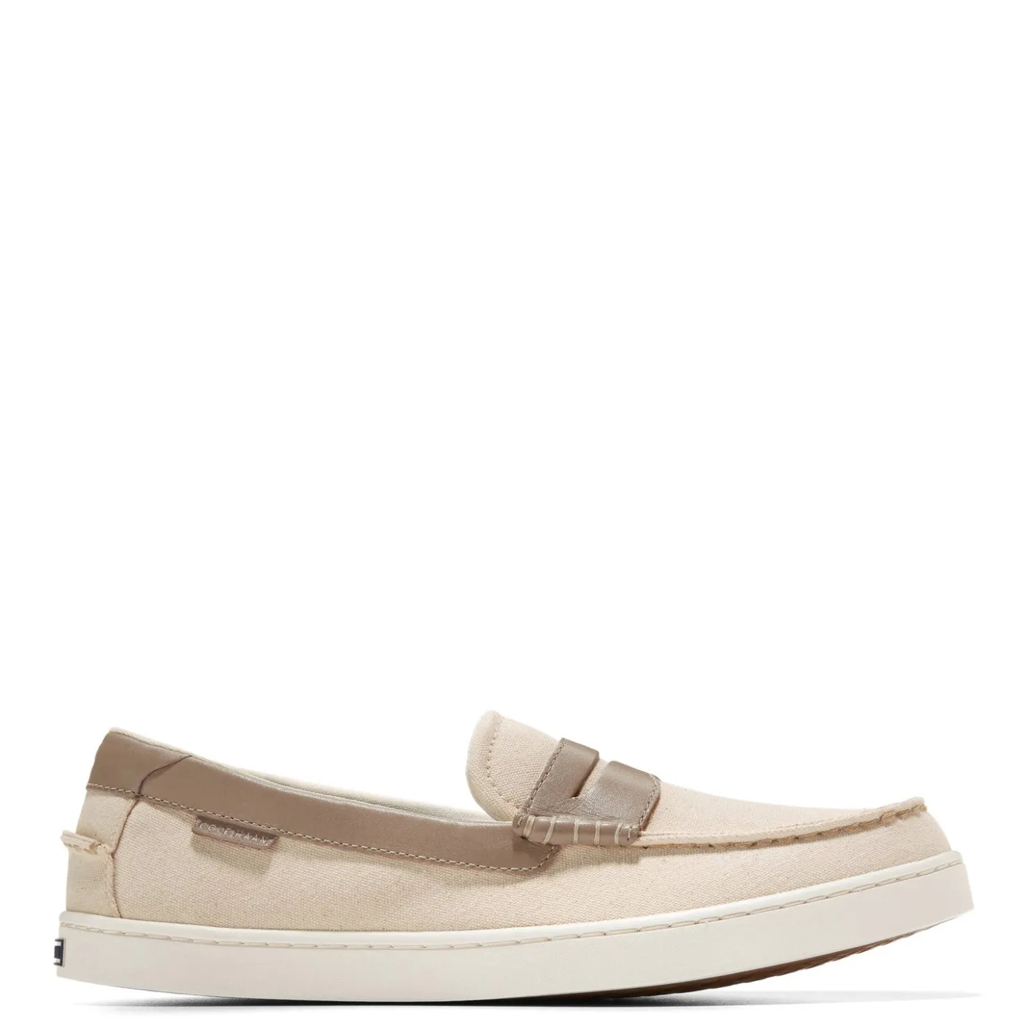 Loafers*Cole Haan Men's , Nantucket Penny Loafer Natural Canvas/Ch Dark Latte/Ivory
