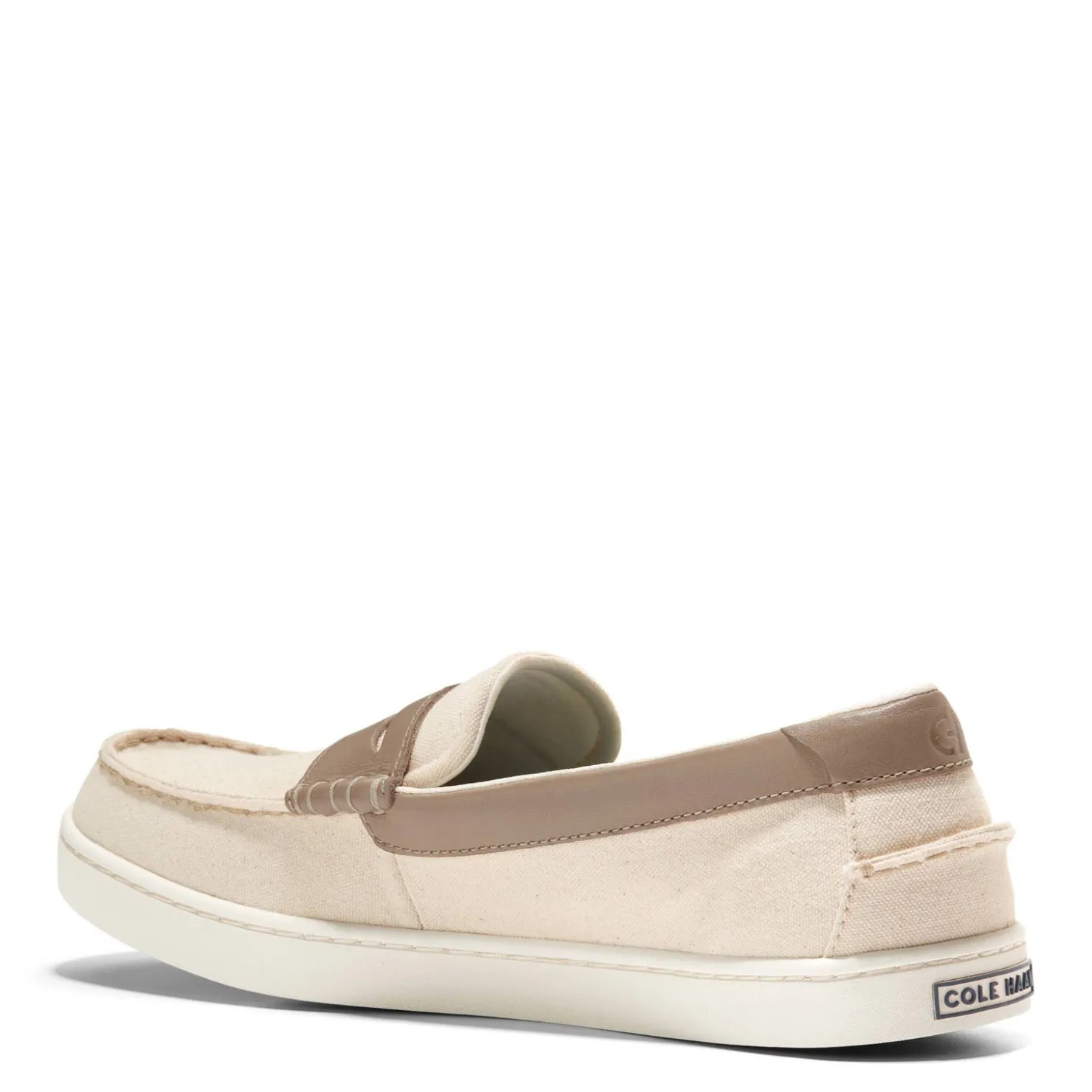 Loafers*Cole Haan Men's , Nantucket Penny Loafer Natural Canvas/Ch Dark Latte/Ivory