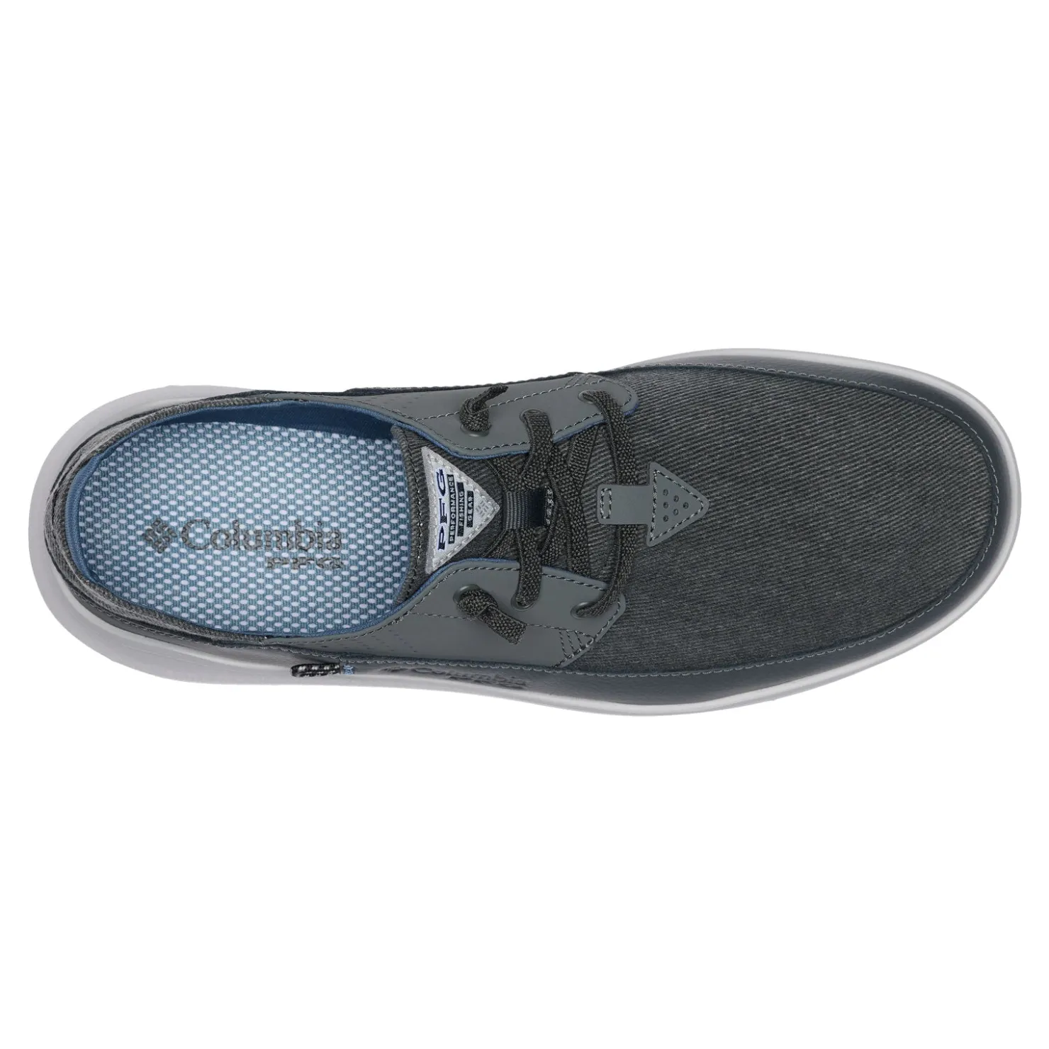Boat Shoes*Columbia Men's , Boatside Relaxed PFG Slip-On Shoe - Wide Width Grill Mountain