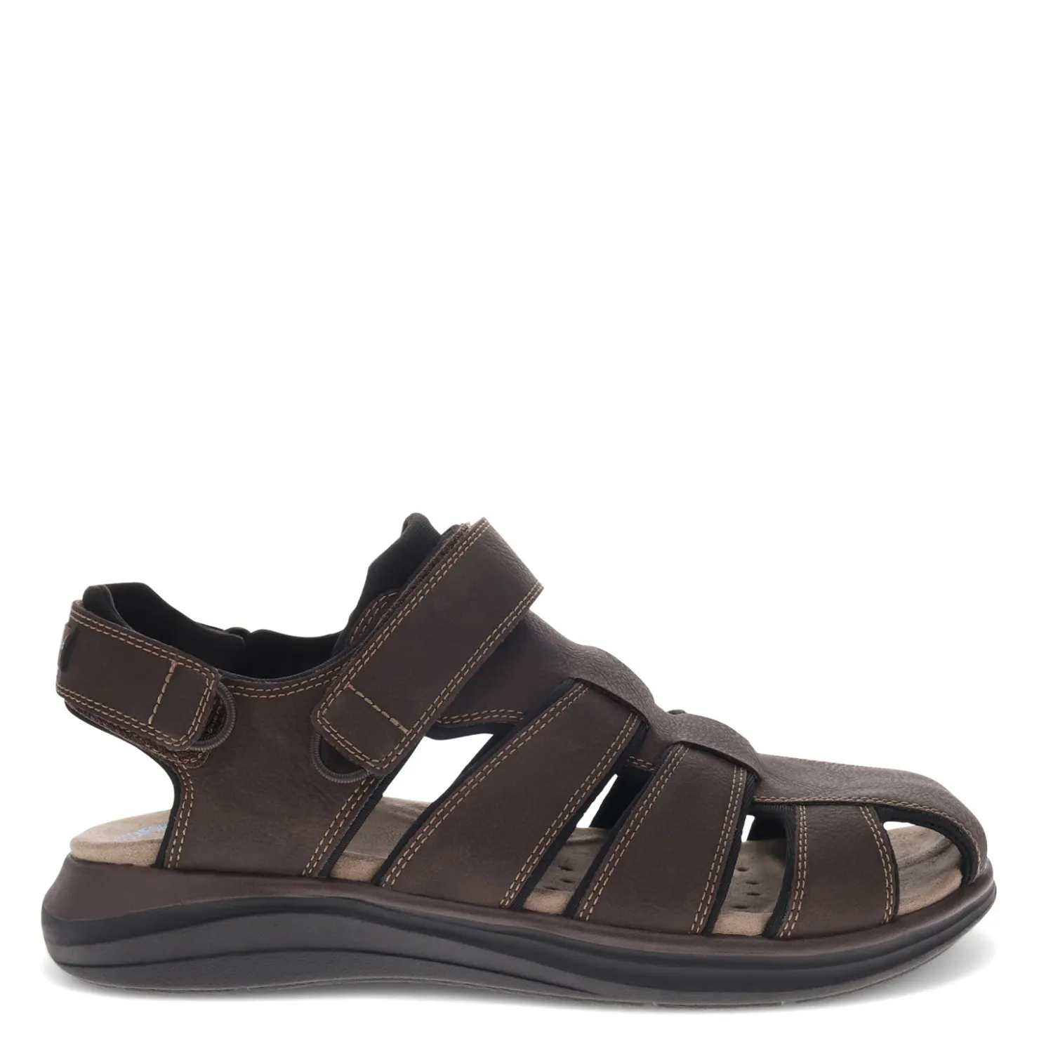Sandals*Dockers Men's , Byrd Sandal Dark Brown Black