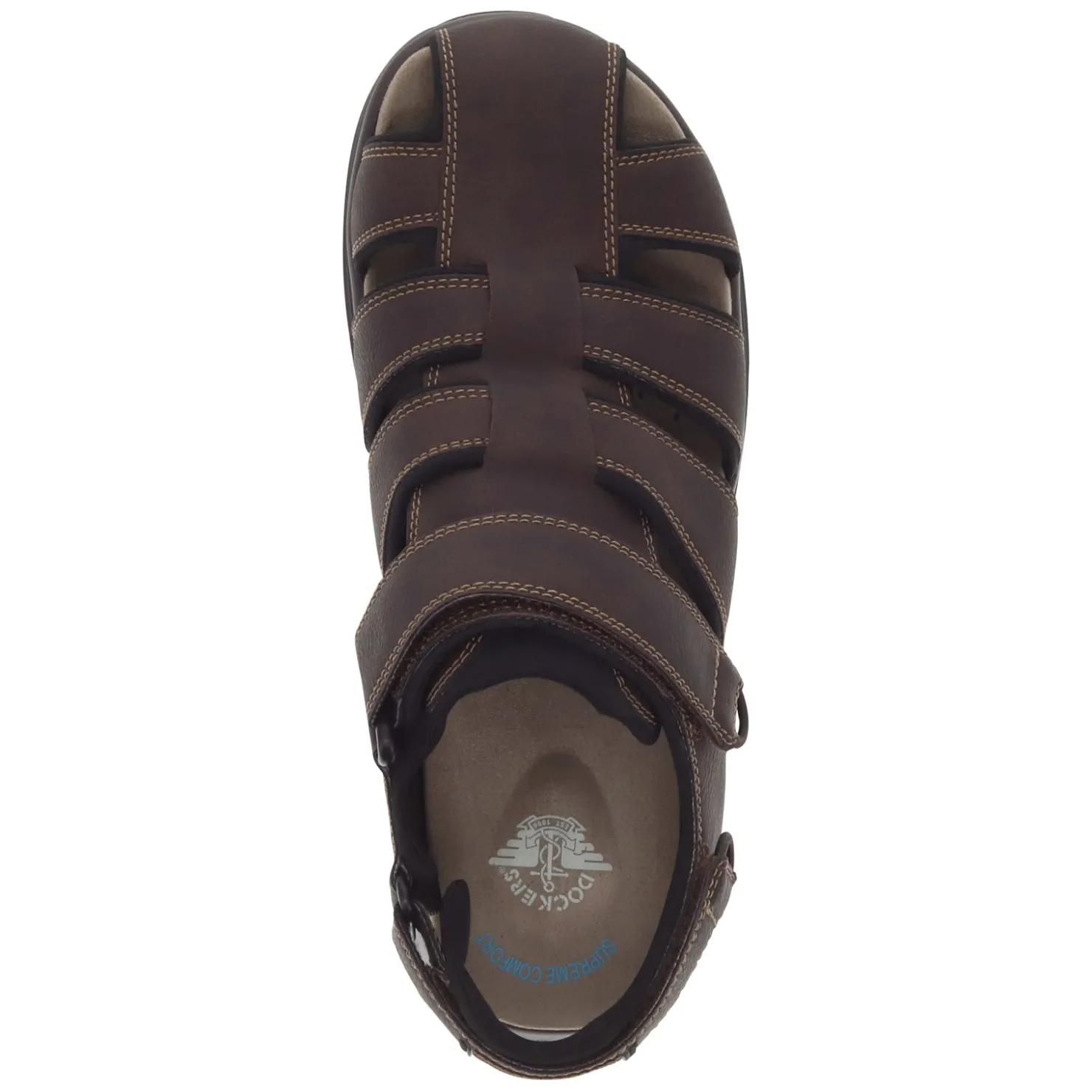 Sandals*Dockers Men's , Byrd Sandal Dark Brown Black