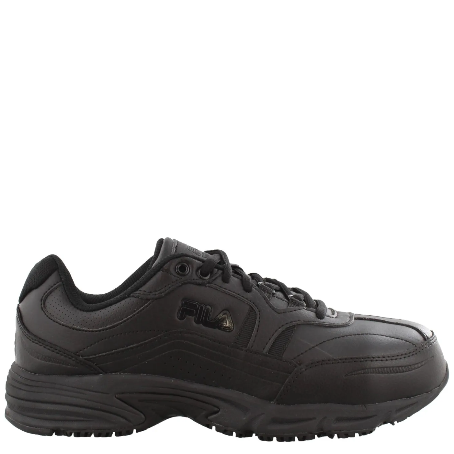 Sneakers & Athletics*Fila Men's , Memory Workshift Slip Resistant Composite Toe Shoe Black/Black/Black