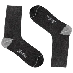 Socks*Florsheim Men's , Bamboo Flat Crew Dress Socks - One Pair Charcoal