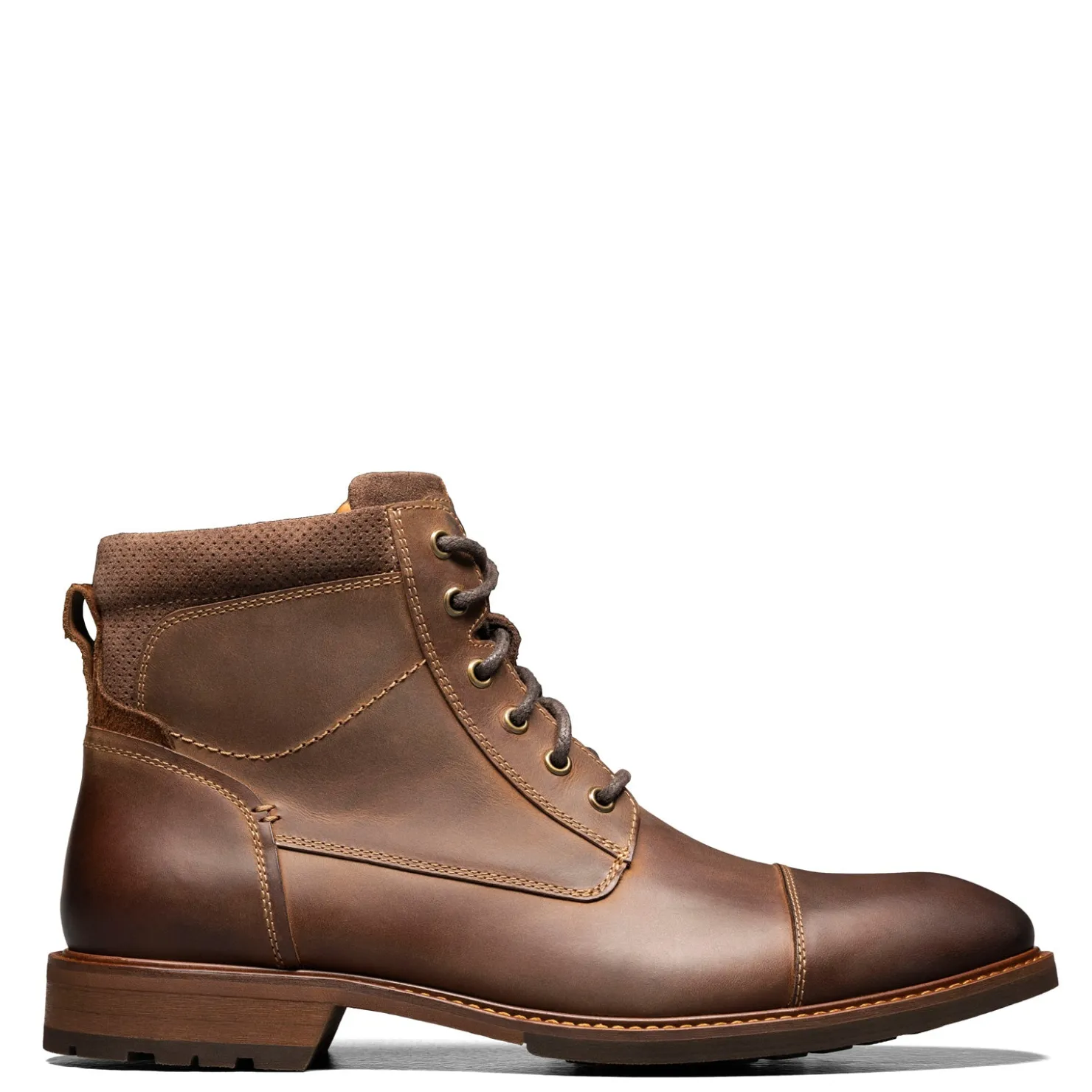 Boots*Florsheim Men's , Chalet Cap Toe Boot Brown Crazy Horse