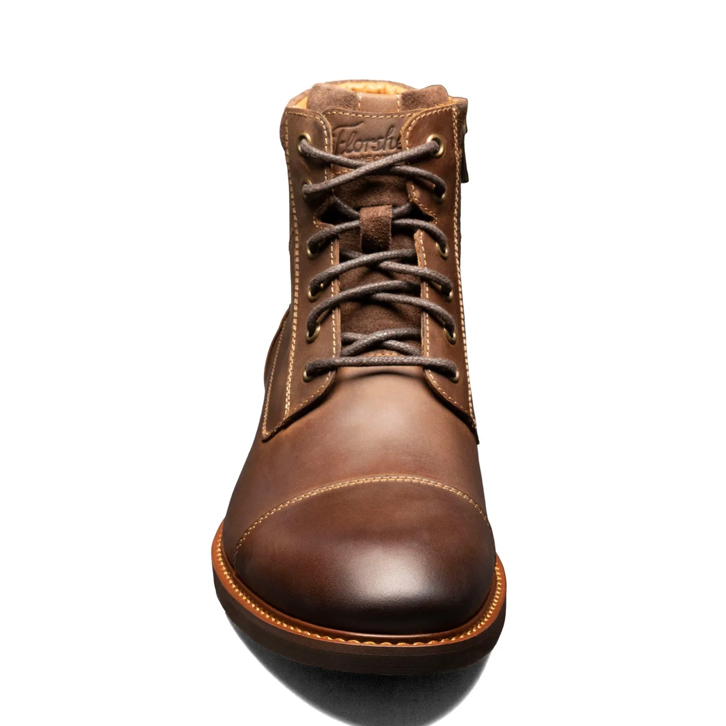 Boots*Florsheim Men's , Chalet Cap Toe Boot Brown Crazy Horse