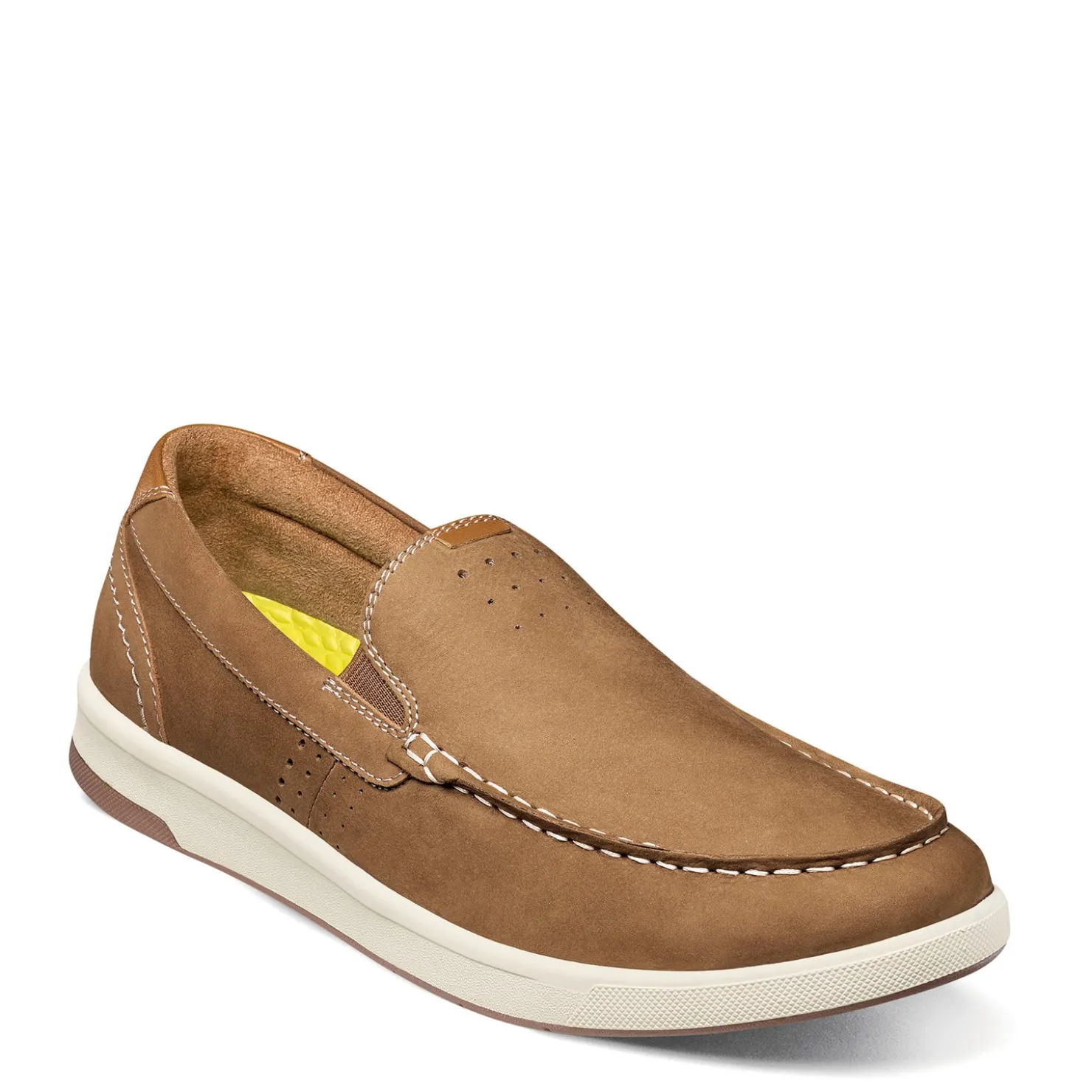 Loafers*Florsheim Men's , Crossover Moc Toe Slip-On Mushroom
