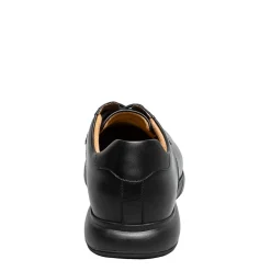 Dress*Florsheim Men's , Dash Plain Toe Oxford Black Smooth W/Black Sole