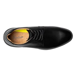 Dress*Florsheim Men's , Dash Plain Toe Oxford Black Smooth W/Black Sole