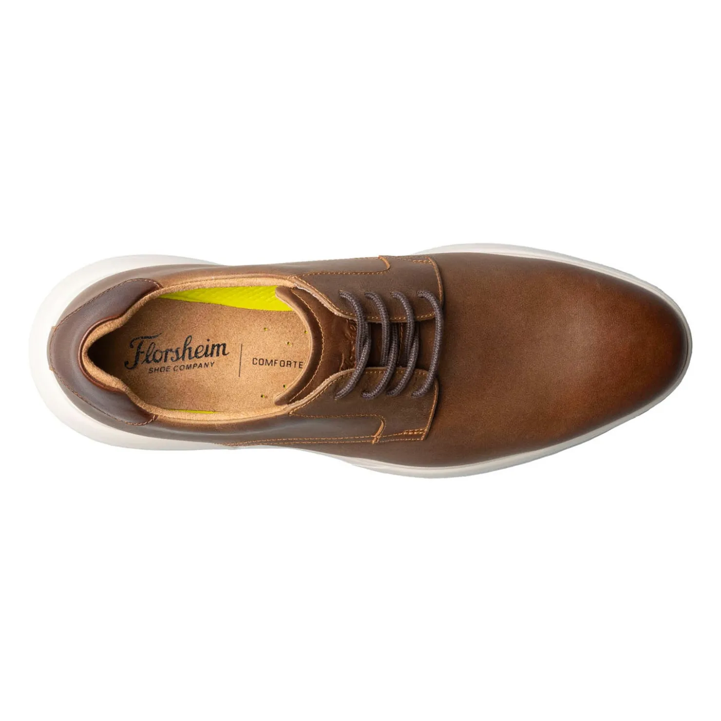 Oxfords*Florsheim Men's , Dash Plain Toe Oxford Brown Crazyhorse W/White Sole