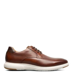 Oxfords*Florsheim Men's , Dash Plain Toe Oxford Cognac Brown Smooth W/White Sole