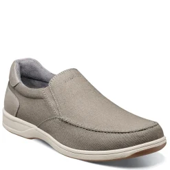 Slip-On Shoes*Florsheim Men's , Lakeside Canvas Moc Slip On Grey