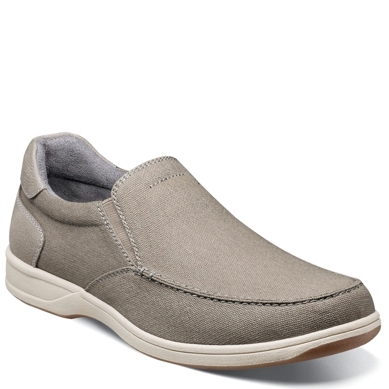 Slip-On Shoes*Florsheim Men's , Lakeside Canvas Moc Slip On Grey